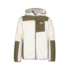 Pile fleece jacket Unisex White/Green