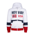 Norway white support hoody with zip
