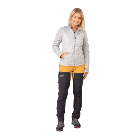 Women's hiking trousers yellow/dark grey
