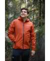 Rain jacket melange unisex burnt orange