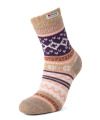 Norwegian patterned socks brown