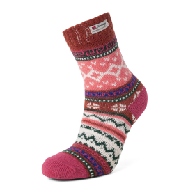 Norwegian patterned socks brown