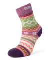 Norwegian patterned socks purpel