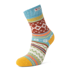 Norwegian patterned socks yellow