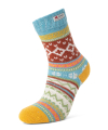 Norwegian patterned socks purpel