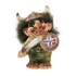 Troll with Viking helmet, shield and sword