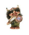 Troll with Viking helmet, shield and sword