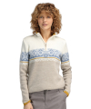 Moritz woman sweater in sand offwhite blue shadow