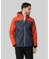 Unisex Softshell Jacket Melange Navy/Orange