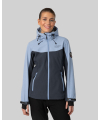 Dame Softshell Jakket Melange Navy/Lyseblå