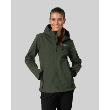 Lady Softshell Jacket Melange Forestgreen