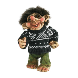 840193 Troll med grå genser,