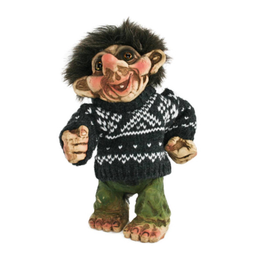 840193 Troll med grå genser,