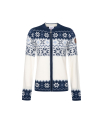 Traditional merino wool lady sweater navy/white